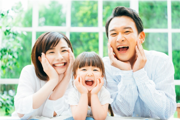 笑顔が素敵な家族