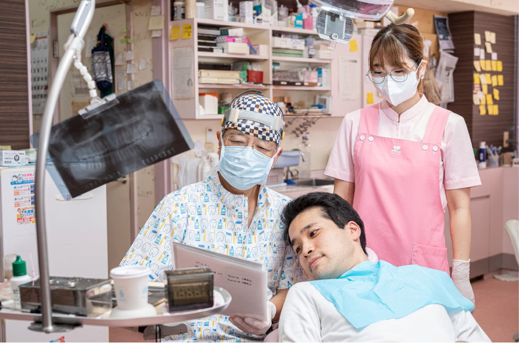 検査の結果を患者さんと確認